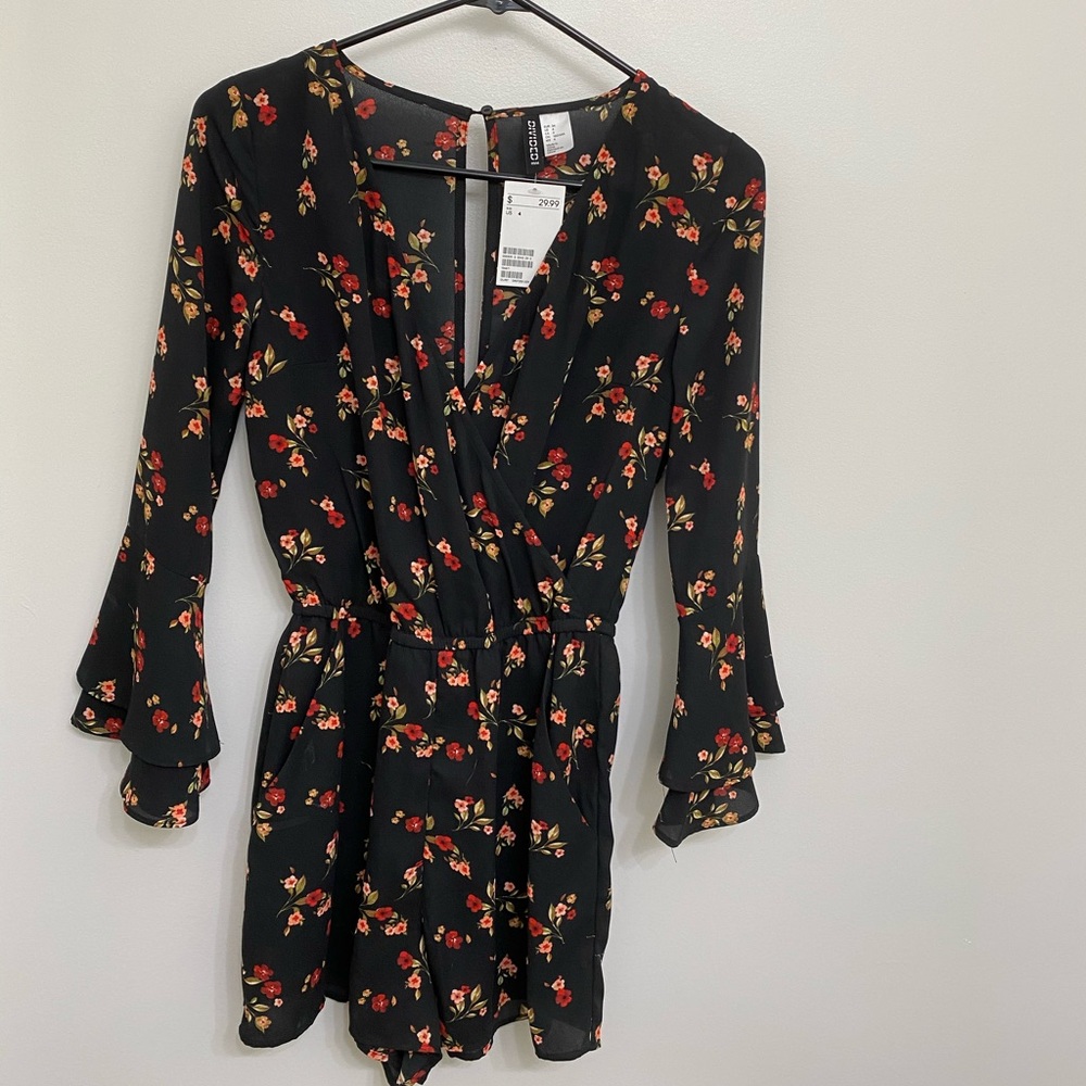 Floral Print Romper